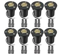 Projecteurs LED Encastrables Pour Extérieur, Éclairage Paysager Basse Tension Pour Allées Et Chemins, Étanches IP65, En Aluminium Anti-éblouissement (finition Bronze Huilé)(8pcs-warm White,DC24V-5W)