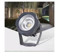 Projecteurs LED Longue Portée, Spot LED Exterieur, Éclairage Rond COB Pour Arbres, Projecteur LED À Angle Réglable Étanche IP65, Pour Enseignes De Bâtiments, Éclairage De Pelouse(Warm Light,10W(AC12V)