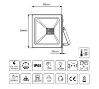 Projecteurs LED Lumière extérieur blanc neutre chaud froid IP65 PREMUIM