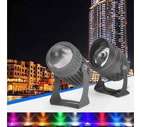 Projecteurs LED - Projecteur À Faisceau Longue Distance, Projecteur Rotatif À Faisceau Étroit, Éclairage De Paysage À LED Architectural Extérieur De 10W, Projecteur Mural Étanche IP65(Warm White,B-(AC