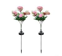 Projecteurs LED Solaires Œillet 2pcs Extérieur(Pink)