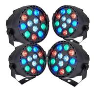 Projecteurs PAR - IBIZA - Light 4 - LED RGBW - 12 LEDs - Fonctionnement sans DMX