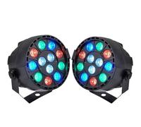 Projecteurs PAR - IBIZA - Pack Light 2 - LED RGBW - 12 LEDs - Fonctionnement sans DMX