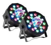 PROJECTEURS PAR Party Sound & Light PARTY-PAR-ASTRO - 7 canaux DMX A LED, 18 LED RVB, AVEC ASTRO, Effet Astro 3 LED, Etrier G