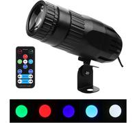 Projecteurs Pin Spot,Pinspot Led À Effet Dj,Mini Lampe Led Rgbw - Avec Spot À Distance - Effet Scène - Éclairage Pour Dj - Disco Party Bar Club Show - Mariage - Noir