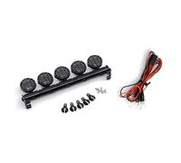Projecteurs RC pour Axial pour SCX10 II pour Wraith pour TRX-4 1/10 Projecteur Blanc 4/5/6 Lampe Toit Barre Lumineuse Modèle RC Voiture Camion Pièces Décoration(5 LEDs)