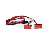 Projecteurs RC pour Tamiya pour Scania 770S pour Man pour Benz pour Actros 3363 pour Volvo 1/14 Feux De Position Latéraux Jaunes Et Rouges Camion RC Remorque Benne(Red)