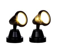 Projecteurs ronds Lemax FEUX - Jeu de 2 - Noir - Village Crib