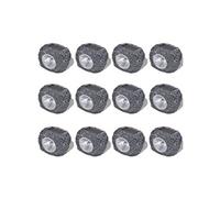 Projecteurs solaires à LED Forme de pierre 12 pcs