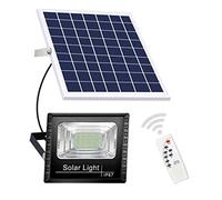 Projecteurs solaires avec 3 Modes, Lampe Murale Solaire de Jardin étanche IP67, avec Un câble d'extension de Cinq mètres, projecteur alimenté par télécommande Intelligente