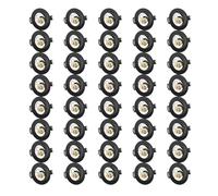 Projecteurs Spot Encastrable GU10 Set Cadre Avec Douille Céramique GU10, Noir Mat Rond Cadre de Montage Spot LED, Ouverture Ø55mm-70mm, Pour Spots de Plafond, Lot de 40