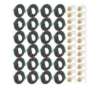 Projecteurs Spot Encastrable GU10 Set Cadre Avec Douille Céramique GU10, Rond Noir Mat Cadre de Montage Spot LED, Orientable A 30°, Ouverture Ø68mm-80mm, Pour Spots de Plafond, Lot de 24