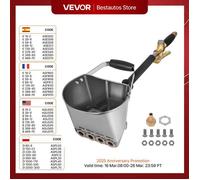 Projecteuse d'Enduit - POCHE A DOUILLE - 4 Jets - Filaire - Professionnelle - Silver