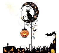 Projection De Jardin Noire De Fantôme d'halloween avec Chat