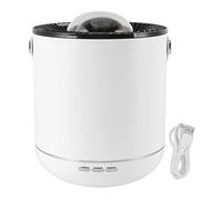 Projector Lamp Humidifier 450ml, Ultrasonic Essential Oil Diffuser with 360° Dynamic Rotation Projection and Multi - Color Night Light, Cold Mist Aromatherapy Diffuser for Home Off (Blanche)