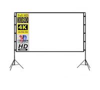 Projector Screen, Écran de projecteur avec Support, Blanc Doux, Moins de Plis, 60, 84, 100, 120 Pouces, avec Sac de Transport, Pliable, Double trépied, for l'extérieur,Parts(60 inch)