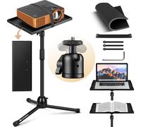 Projector Stand: floor projector stand with swivel head and 360° tilt, three usage modes, height adjustable from 90cm to 130cm for different devices