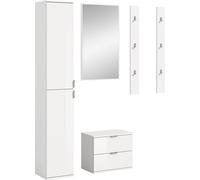 ProjektX ensemble d'armoires de rangement 4 éléments blanc brillant.