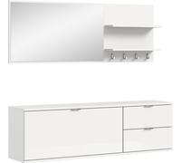 ProjektX ensemble d'armoires de rangement 4 éléments blanc brillant.