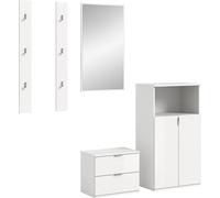 ProjektX ensemble d'armoires de rangement 4 éléments blanc brillant.