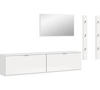 ProjektX ensemble d'armoires de rangement 4 éléments blanc brillant.