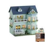 Projet de boîte de chambre - Kits de fournitures de fabrication | Hobby Craft Project, collection Hobbyy Modell, Housse de poupées en bois ouvertes avec LED, 3 D Houses Doll Model Craftt pour Hallowee