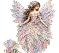 Projet de couture de fée en tissu avec des pièces de patchwork, B | Composition de patchwork à motifs, assemblage et couture pratiques des pièces, affichage décoratif une fois le