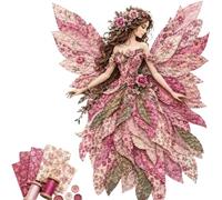 Projet de couture de fée en tissu avec des pièces de patchwork, D | Composition de patchwork à motifs, assemblage et couture pratiques des pièces, affichage décoratif une fois le
