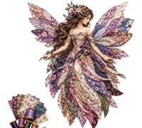 Projet de patchwork de fées semi-fini pour une couture, C | Conception de fée florale reconnaissable, travail d ' assemblage et de détail, format de projet pour les cours guidés