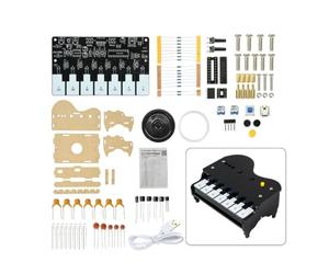 Projet de soudure de circuit musical avec 7 pavés tactiles, carte de clavier alimentée par USB et contrôle de réponse réglable, projet de clavier électronique, carte de piano, circuit musical