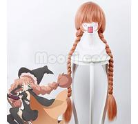 Projet d'élevage de fille magique Murota Tsubame Cosplay 100 cm longue perruque droite tressée perruque synthétique Anime Orange rose mixte Murota Tsubame