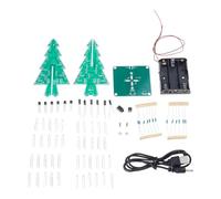 Projet éducatif amusant pour assembler un sapin de Noël coloré avec PCB et instructions faciles (français non garanti)