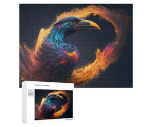 Projet Puzzle du W nd - Phoenix Rising Aesthetic Artwork, Puzzle en Bois pour Adultes, 500 PCS - À Assembler, Encadrer Et Exposer