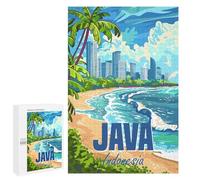 Projet Puzzle du W nd : Java Island Indonesia, 1000 PCS, Puzzle pour Adultes, pour Jouer Seul Ou À Plusieurs