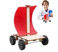 Projets de tige pour , kit de modèle de voiture, jouets de construction de tiges - Construisez votre propre voiture avec l'énergie éolienne, projets de construction de voitures en bois, kit de