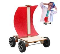 Projets ordinaires - Bois 9,5 x 9 x 12,5 cm | Kit de Voiture alimenté par Le Vent | Projet technologique | Jouet éducatif Mint pour, Apprentissage des Sciences, expériences de Bricolage