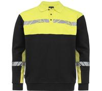 Projob - Polo "Progression" Sweat-shirt de signalisation pour homme UB1261 (XL) (Noir/Jaune)