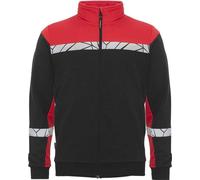 Projob - Sweat-shirt "Progression" fermeture éclair sur toute la longueur pour homme UB1223 (XL) (Noir/Rouge)