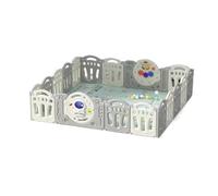 Prokoke Parc Bebe Modulable, Grand Parc Bebe avec Tapis, Parc Bebe Pliable pour Nourrissons Intérieur Extérieur, Centre d'activités pour Enfants Aire de Jeux avec Éponge Anti-collision (Y 16+2)