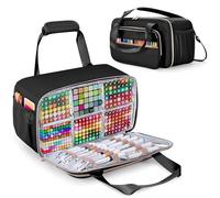 Prokva Étui de rangement pour marqueurs pouvant contenir jusqu'à 216 marqueurs, sac de transport pour marqueurs, grand support de marqueurs avec bandoulière, noir