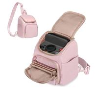 Prokva Sac Bandoulière Compatible avec Les Appareils Photo Instantanés Polaroid Now 3e/2e Génération, Flip, Now+ et Go Gen 2, avec Bandoulière Réglable, Rose