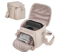 Prokva Sac en bandoulière compatible avec Polaroid Now 2nd Instant Camera, sac à bandoulière avec sangle réglable, marron clair