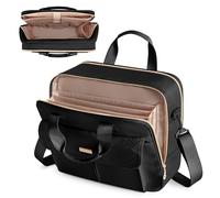 Prokva Sacoche pour Enseignants avec Organiseur à Soufflet, Mallette pour Ordinateur Portable pour Femmes, Idéale pour les Enseignants, les Femmes d'affaires et les Professionnels, Noir