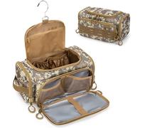 Prokva Trousse de Toilette Tactique pour Homme, Trousse d'hygiène à Suspendre, Trousse de Toilette de Voyage pour Rasage, Essentiels de Douche et Articles de Toilette, Marron (Sac Vide)