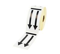 Prolac Étiquettes d'expédition autocollantes avec avertissements - Double flèche - En haut - Dimensions : 50 x 100 mm / Lot de 500 étiquettes autocollantes pour déménagement