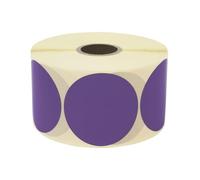 Prolac Lot de 1000 pastilles adhésives colorées en rouleau (violet, 25 x 25 mm)
