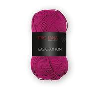 Prolana 046 Fil à Tricoter 100% Coton Framboise 50 g