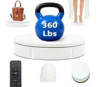 Prolee Support d'affichage rotatif de 163,3 kg, plateau rotatif à 360 degrés, plateau tournant de 30,5 cm, plateau tournant pour photographie, plate-forme d'affichage automatique à distance avec 5
