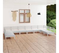 Prolenta Premium 10 pcs. Garden Lounge Set Blanc Pin Massif