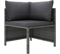 Prolenta Premium 12 pcs. Garden Lounge Set with Coussins Poly Rotin Gris